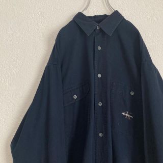 カルバンクライン(Calvin Klein)の90s カルバンクライン ビッグシルエット シャツ 長袖シャツ BD 古着 CK(シャツ)