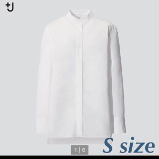 ユニクロ(UNIQLO)の新品　ユニクロ　ジルサンダー　スーピマコットン スタンドカラーシャツ(シャツ/ブラウス(長袖/七分))