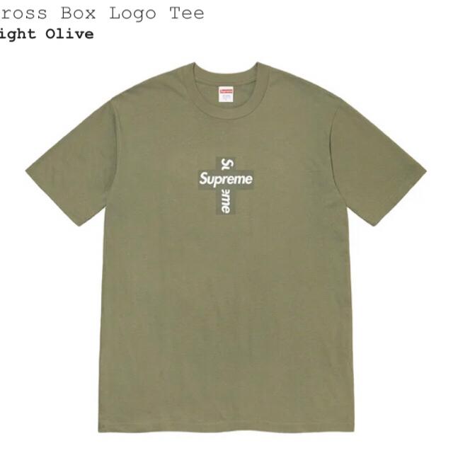 Supreme Cross Box Logo Tee Olive L