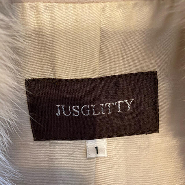 JUSGLITTY(ジャスグリッティー)のJUSGLITTY  ファー付きコート レディースのジャケット/アウター(ロングコート)の商品写真