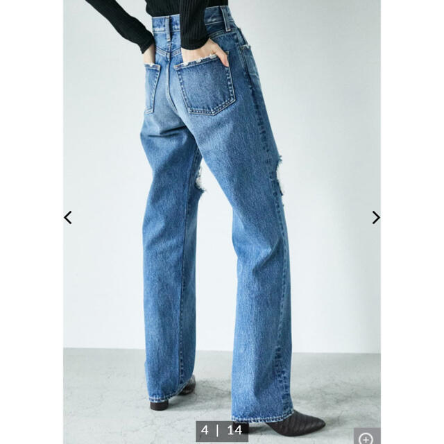 moussy(マウジー)のmoussy HW RIPPED STRAIGHT レディースのパンツ(デニム/ジーンズ)の商品写真