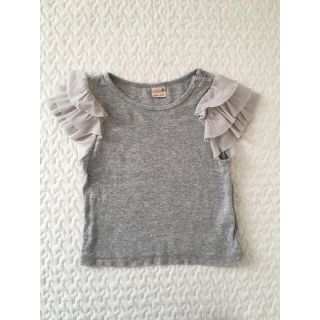 プティマイン(petit main)のpetit main プティマイン 袖フリルTシャツ 80(Ｔシャツ)