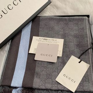 グッチ(Gucci)の新品タグ付GUCCIシェリラインGG柄マフラーシルク•ウルブリッジストール✨(マフラー/ショール)