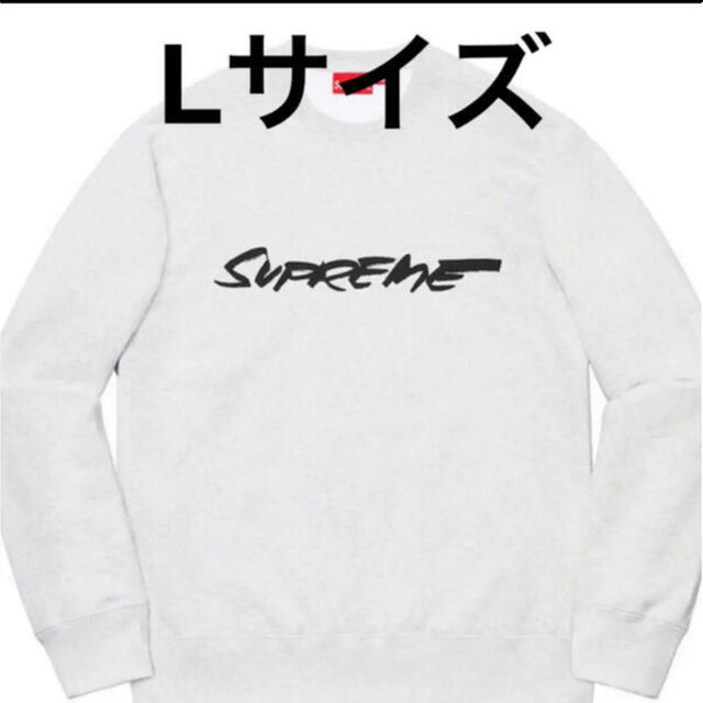 Supreme Futura Logo Crewneck SweatAshGreySIZE