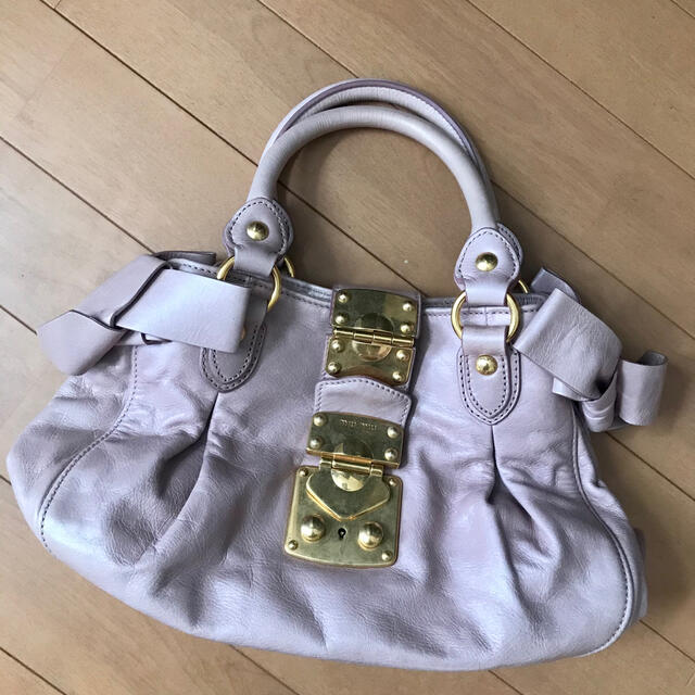 miumiu ハンドバッグ ショルダーバッグ くすみピンク 【おしゃれ