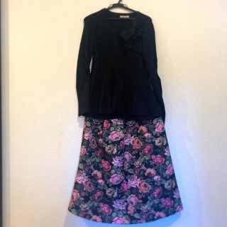 M'S GRACY - 今季カタログ掲載 ゴブランプリントふわりと広がるミモレ M'S GRACY - 今季カタログ掲載 ゴブランプリントふわりと広がるミモレ