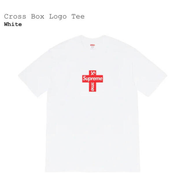 メンズsupreme cross box logo tee M white