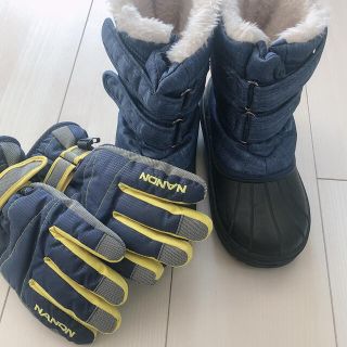 エアウォーク(AIRWALK)の美品♡キッズスノーブーツ&グローブセット☆21cm(ブーツ)