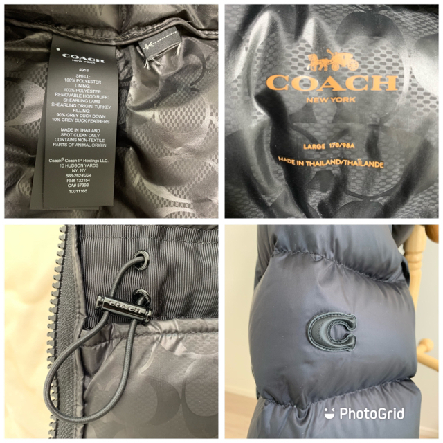 ＣＯＡＣＨ　あったかい　ロングダウンジャケット　サイズＬ