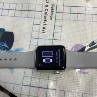 アップルウォッチ(Apple Watch)のapple watch 3 シルバー 38mm(腕時計(デジタル))