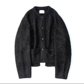 サンシー(SUNSEA)のstein 20aw KID MOHAIR CARDIGAN BLACK(カーディガン)