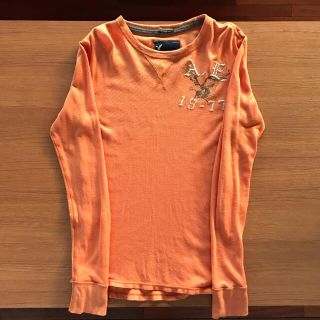 アメリカンイーグル(American Eagle)の激安 出品 アメリカンイーグル 長袖 オレンジ サイズ S(Tシャツ/カットソー(七分/長袖))