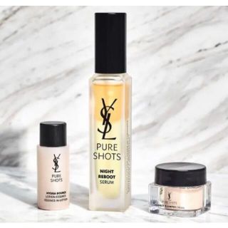 イヴサンローランボーテ(Yves Saint Laurent Beaute)の【限定サイズ・新品】ピュアショットナイトセラムセット（ローション更に1本オマケ）(美容液)