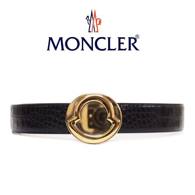 できる MONCLER - 20SS 未使用 MONCLER レザーベルト ブラック 入手