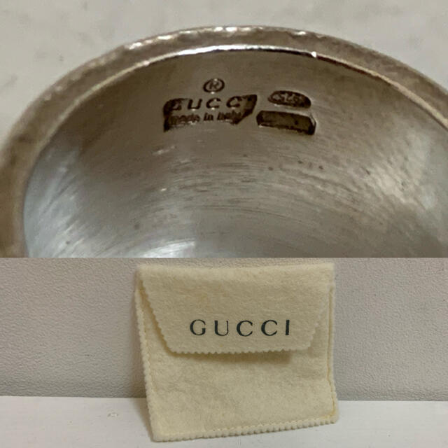 Gucci(グッチ)のGUCCI VINTAGE グッチ イタリア製 シルバーリング シルバー925  レディースのアクセサリー(リング(指輪))の商品写真