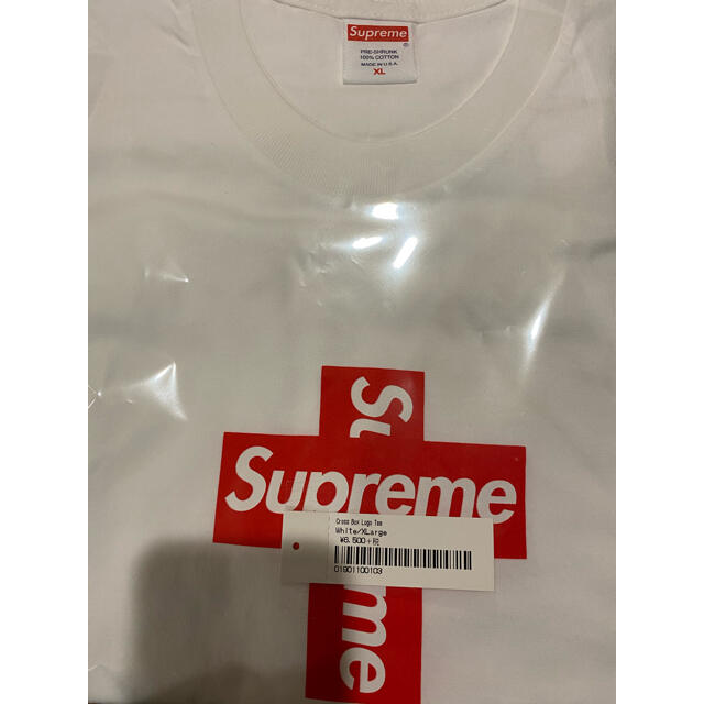 supreme cross box logo tee white XL 白