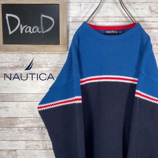 ノーティカ(NAUTICA)の【古着】90s ノーティカ クルーネック デザイン ニット セーター XL(ニット/セーター)