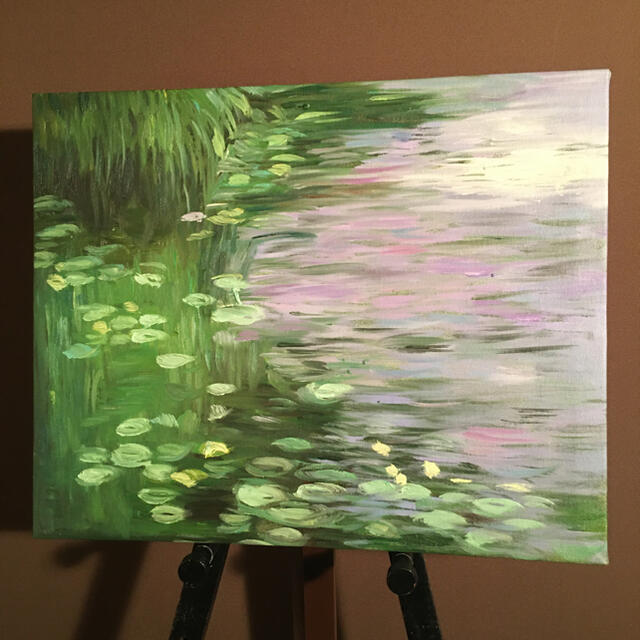 手書き油絵 クロード・モネ 睡蓮の池 インテリア 絵画 置物 油彩 手書き油絵 クロード・モネ 睡蓮の池 インテリア 絵画 置物 油彩