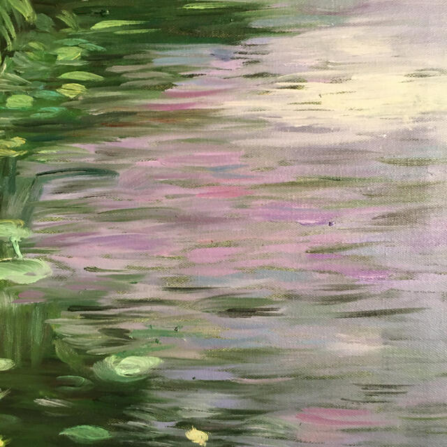 手書き油絵 クロード・モネ 睡蓮の池 インテリア 絵画 置物 油彩 手書き油絵 クロード・モネ 睡蓮の池 インテリア 絵画 置物 油彩
