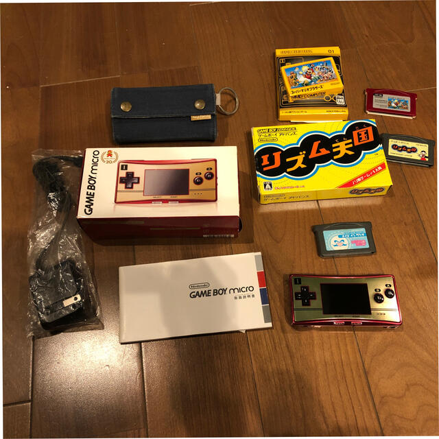 ゲームボーイミクロ ファミコンカラーソフト3本セット完品マリオワリオリズム天国