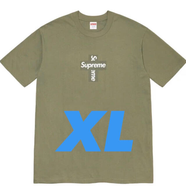 Supreme(シュプリーム)のSupreme Cross Box Logo Tee Olive XL メンズのトップス(Tシャツ/カットソー(半袖/袖なし))の商品写真