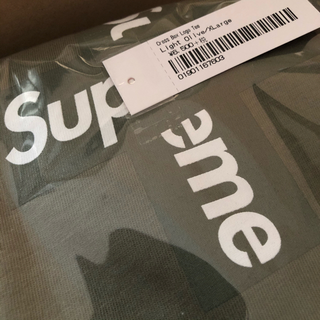 Supreme(シュプリーム)のSupreme Cross Box Logo Tee Olive XL メンズのトップス(Tシャツ/カットソー(半袖/袖なし))の商品写真