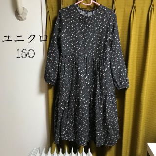 キャスキッドソン(Cath Kidston)のUNIQLOユニクロ　フランネルワンピースキャスキッドソン160(ひざ丈ワンピース)