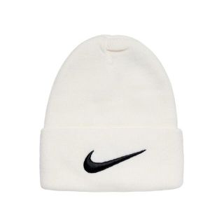 ステューシー(STUSSY)のSTUSSY NIKE CUFF BEANIE 白(ニット帽/ビーニー)