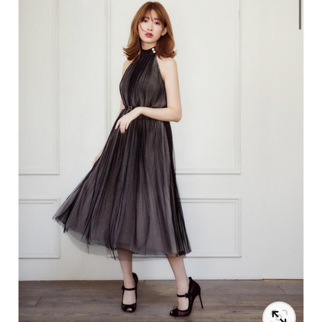 みっふぃ様お取り置きPleated Tulle Midi Dress レディースのワンピース(ロングワンピース/マキシワンピース)の商品写真