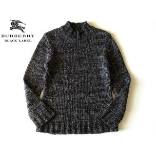 バーバリーブラックレーベル(BURBERRY BLACK LABEL)の希少 バーバリーブラックレーベル ミックスウール モックネックニット 2(ニット/セーター)