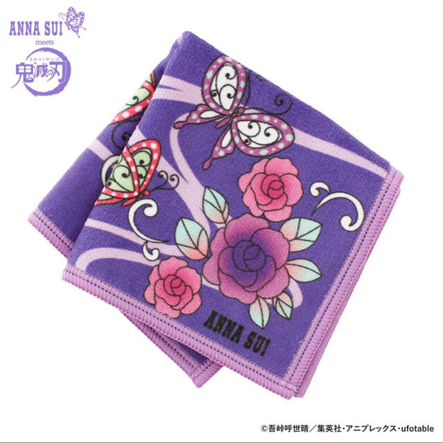 ANNA SUI(アナスイ)の新品未開封★完売品鬼滅の刃×ANNA SUI　マイクロファイバーハンカチ エンタメ/ホビーのアニメグッズ(タオル)の商品写真