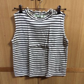 ドットアンドストライプスチャイルドウーマン(Dot&Stripes CHILDWOMAN)のサーフニットボーダー ノースリーブ(Tシャツ(半袖/袖なし))