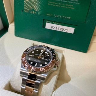 ロレックス(ROLEX)のユウ様専用　GMT マスターII 126711CHNR 新型ギャランティ　②(腕時計(アナログ))