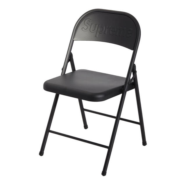 Supreme metal folding chair Black