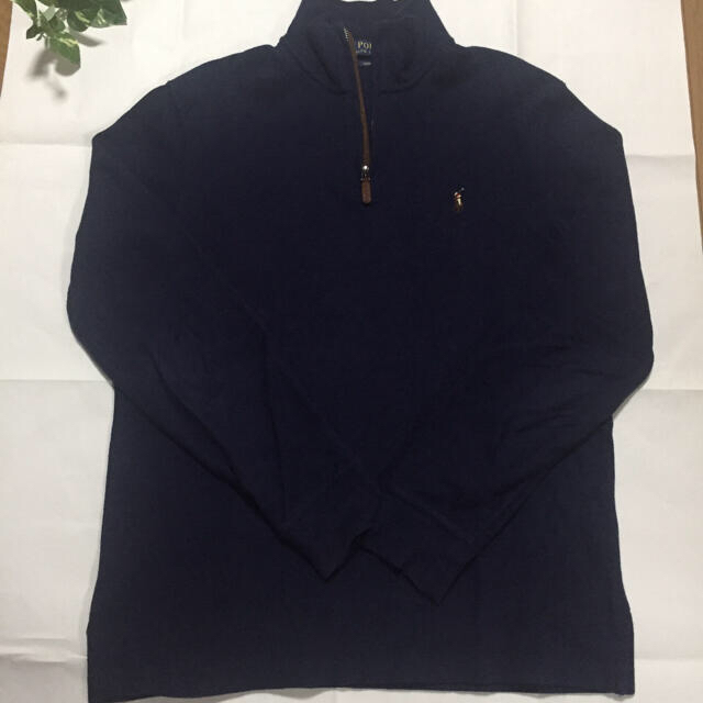 POLO RALPH LAUREN(ポロラルフローレン)のラルフローレン ハーフジップ M ネイビー 日本サイズＬ メンズのトップス(スウェット)の商品写真