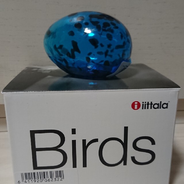 iittala(イッタラ)のAno egg 80x50mm turquoise エンタメ/ホビーの美術品/アンティーク(彫刻/オブジェ)の商品写真