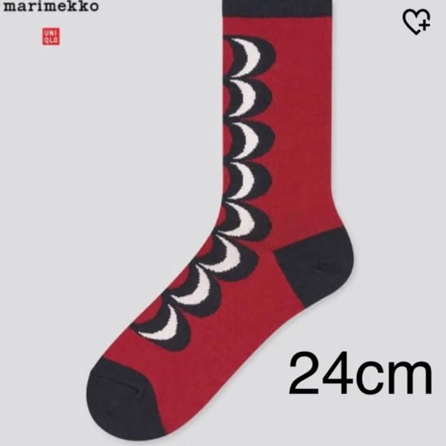 marimekko(マリメッコ)の日本未発売★UNQLO×marimekko ソックス 24 kaivo レッド レディースのレッグウェア(ソックス)の商品写真