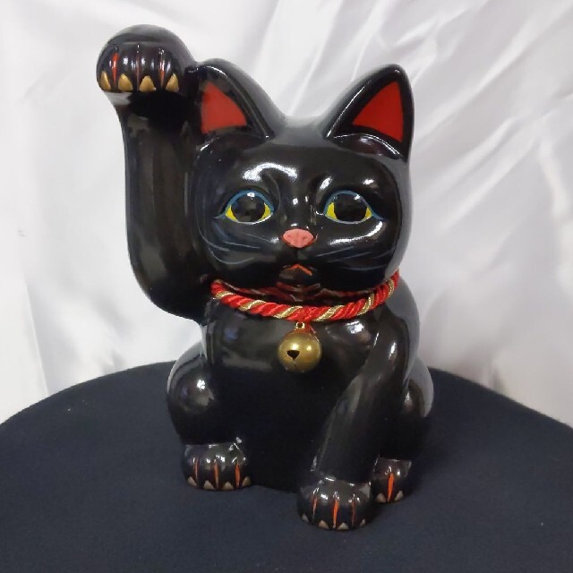 招き猫 黒色 オリジナル  3色招き猫