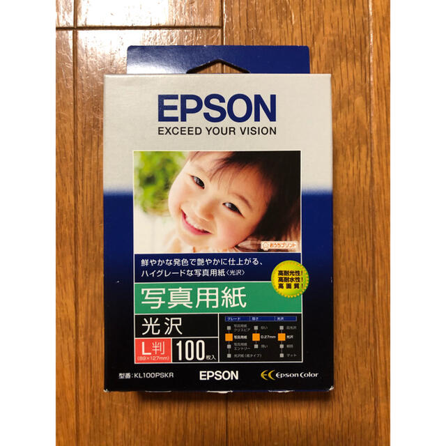 L判　EPSON　Mi　EPSON　100枚　写真用紙[光沢]　KL100PSKRの通販　by　｜エプソンならラクマ