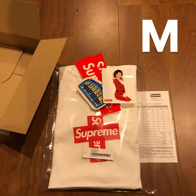 supreme Cross Box Logo Tee 白M