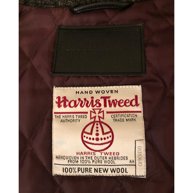 JACKROSE(ジャックローズ)のJACKROSE Vintage × Harris Tweed 袖レザー　ウール メンズのジャケット/アウター(レザージャケット)の商品写真