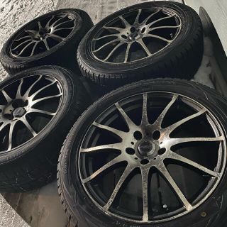 ダンロップ(DUNLOP)の☆ブラポリ18インチ☆バリ溝スタッドレス付☆235/50R18☆ヴェルファイア(タイヤ・ホイールセット)