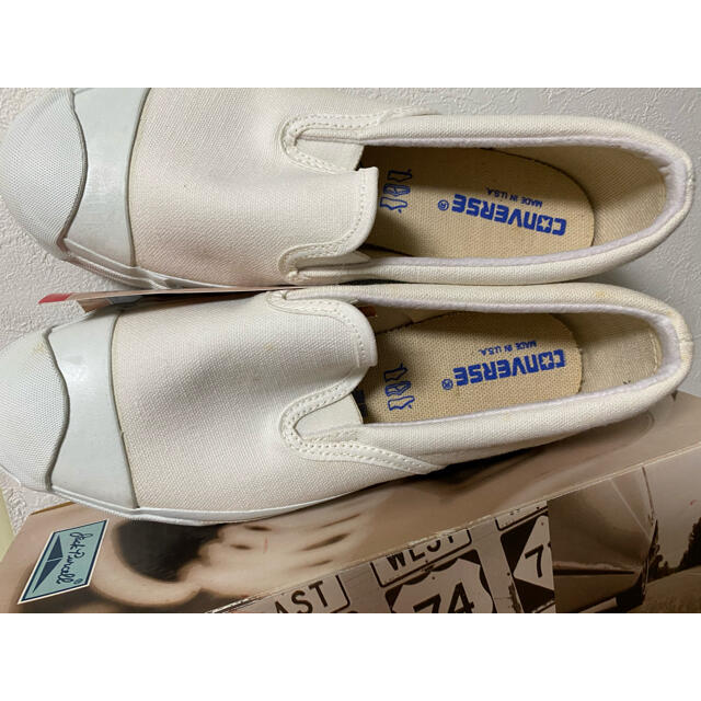 CONVERSE - 90s USA製 コンバース ジャックパーセル スリッポン 白 26