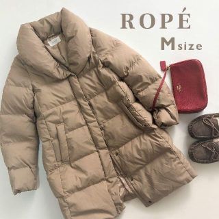 ロペ(ROPE’)のロペ ROPE☆もこもこダウンコート ショールカラー ベージュ Ｍ(ダウンコート)