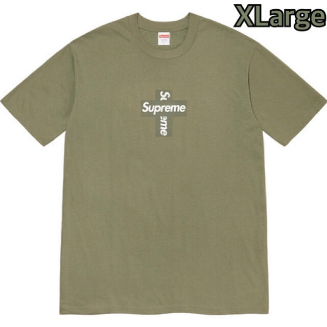 Supreme(シュプリーム)のSupreme Cross Box Logo Tee Olive XLarge メンズのトップス(Tシャツ/カットソー(半袖/袖なし))の商品写真