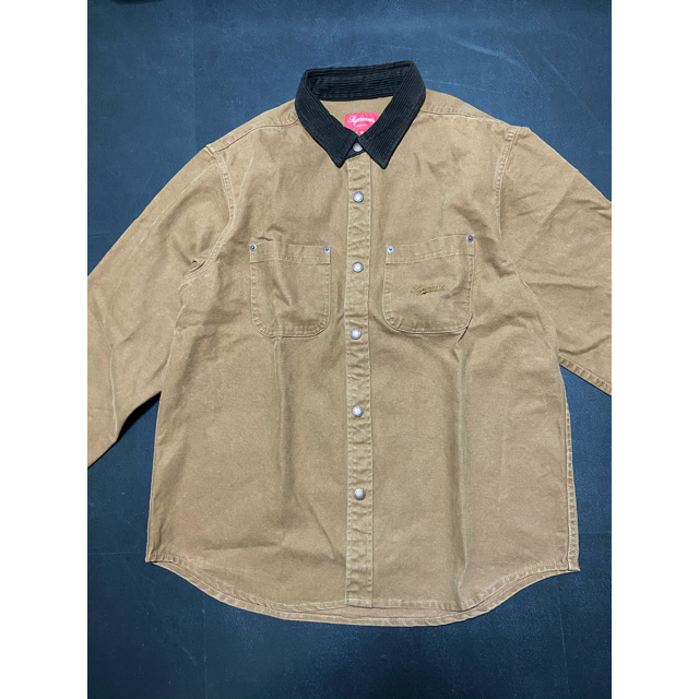 supreme 19a/w Script Canvas Snap Shirt - シャツ