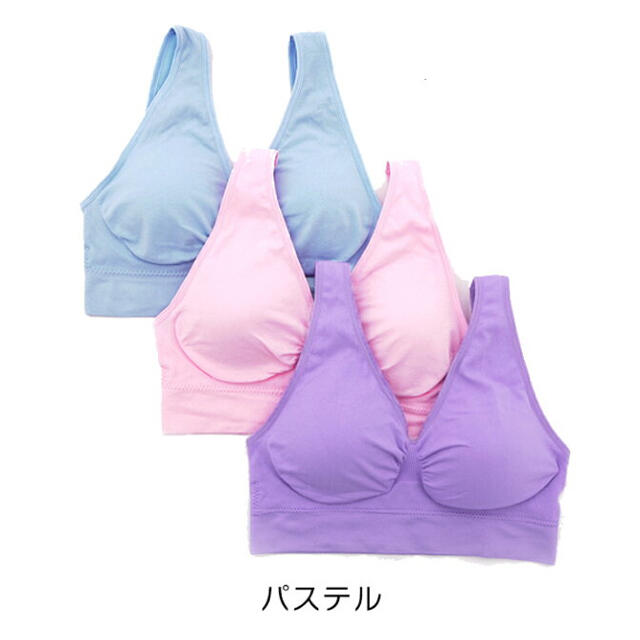 ノンワイヤー ブラジャー 3枚セット 3L ブラック ホワイトの通販 by