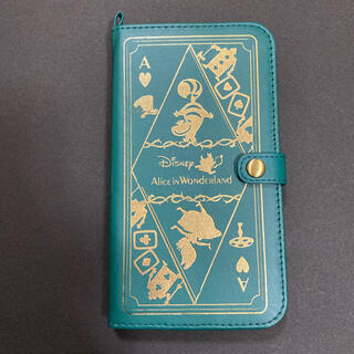 ディズニー(Disney)のiPhone6plus手帳型ケースボタン式 ディズニー不思議の国のアリス カバー(iPhoneケース)