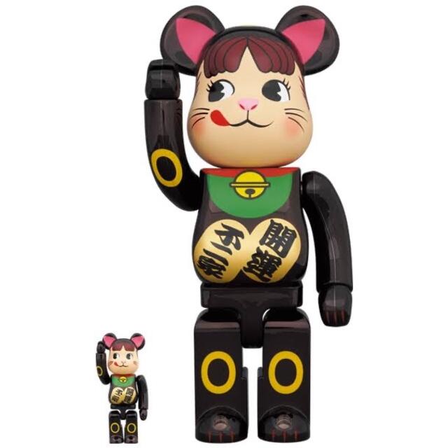 不二家 - 送料無料【新品未開封品】BE@RBRICK 招き猫 黒 400％ ベアブリック