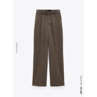 ザラ(ZARA)のZARA チェック柄　ストレートパンツ(カジュアルパンツ)